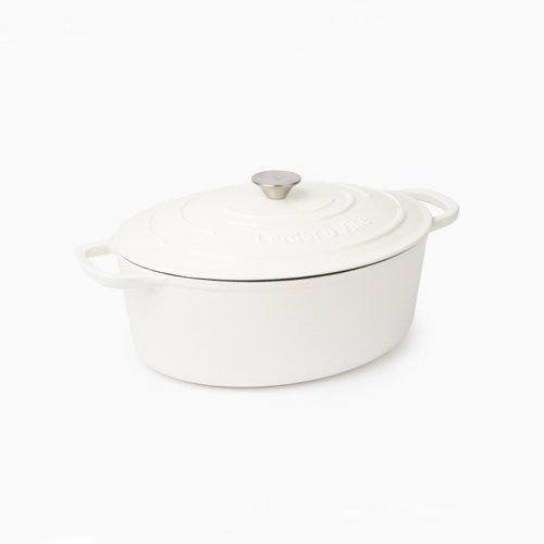 Larder & Vine 8 Quarts qt. Enameled Cast Iron Oval Dutch Oven Wayfair